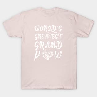 Grandpaw Worlds Greatest Grand Paw Funny Dogs Tee T-Shirt